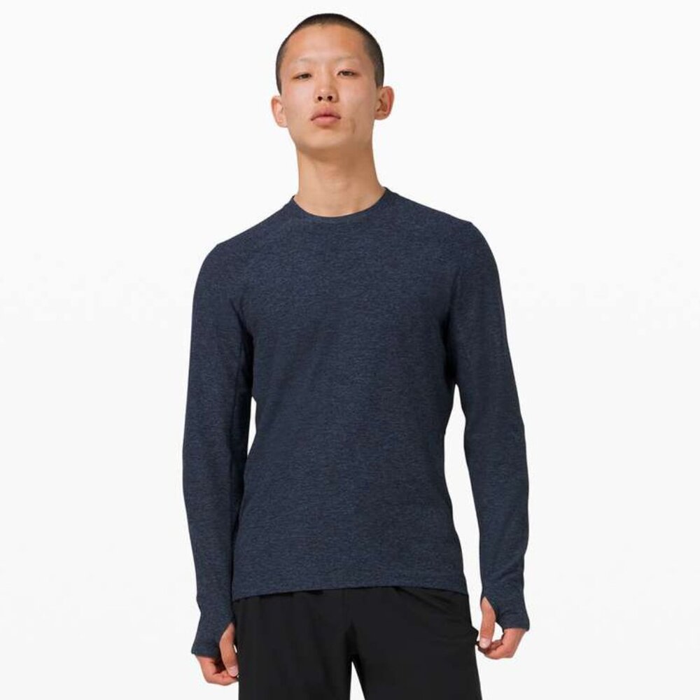 Lululemon Men's Surge Warm Long Sleeve - Heathered Navy